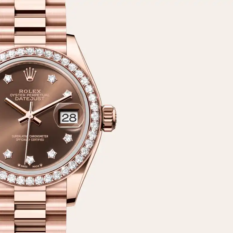 Rolex Lady-Datejust 18 kt Everose gold, M279135RBR-0001